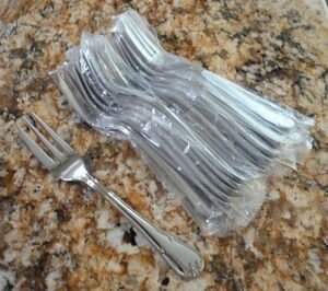 Fortessa Grand Rialto 12 Cake Forks 6" Glossy 18/10 Stainless Steel